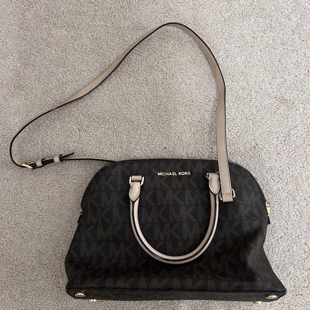 Michael Kors Black and Tan Women's Bag